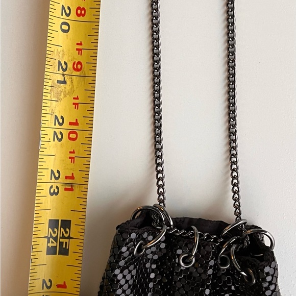 Whiting & Davis Crossbody black mesh bag, NWOT. - Picture 6 of 7